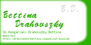 bettina drahovszky business card